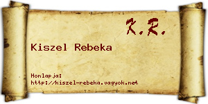 Kiszel Rebeka névjegykártya